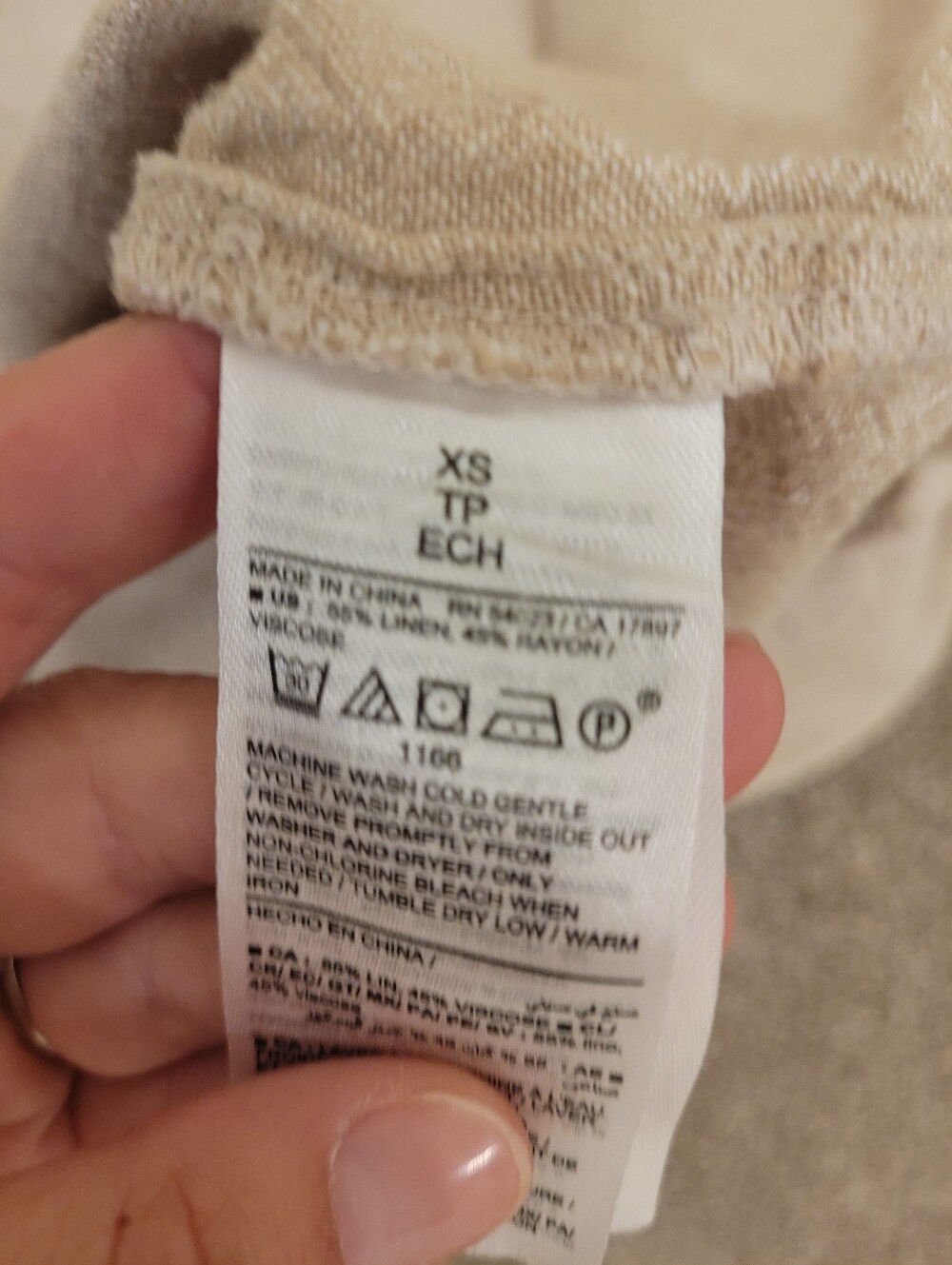 Old Navy Beige Linen Maxi Dress Size XS - Picture 7 of 8